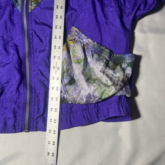 Vintage 80's 90's RE Sport Retro Womens Size PM Windbreaker Bomber Jacket - Picture 6 of 7